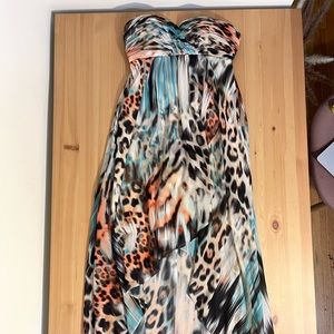 Bebe High Low Animal Print Dress Size 0
